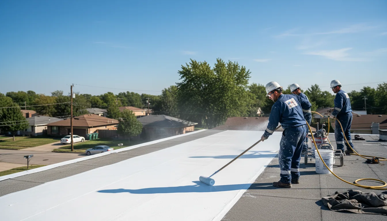 Commercial roof coating in Dennis, MS near me